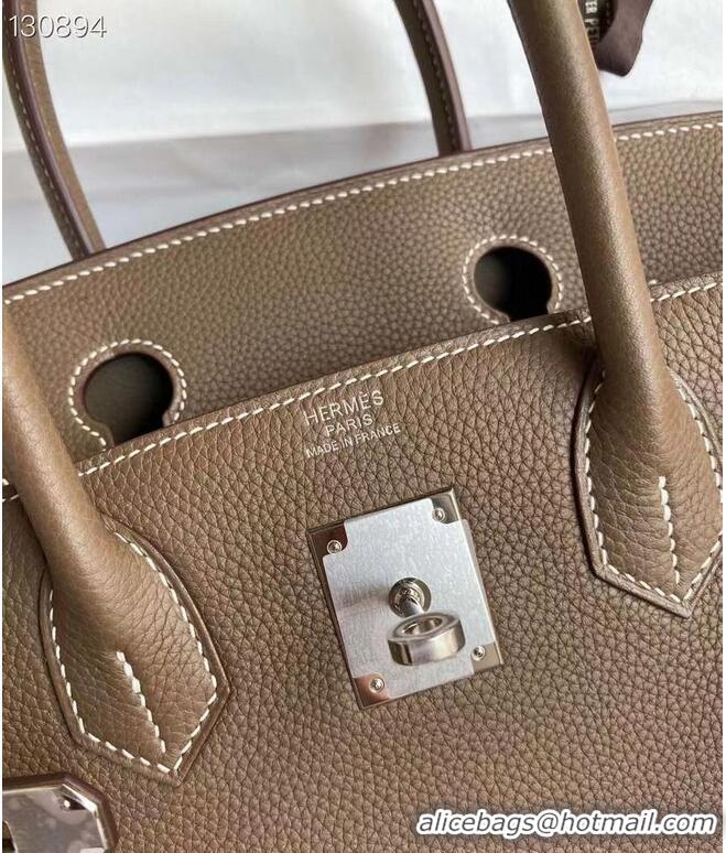 Famous Brand Hermes Birkin Bag Original Togo Leather 17825 Gray