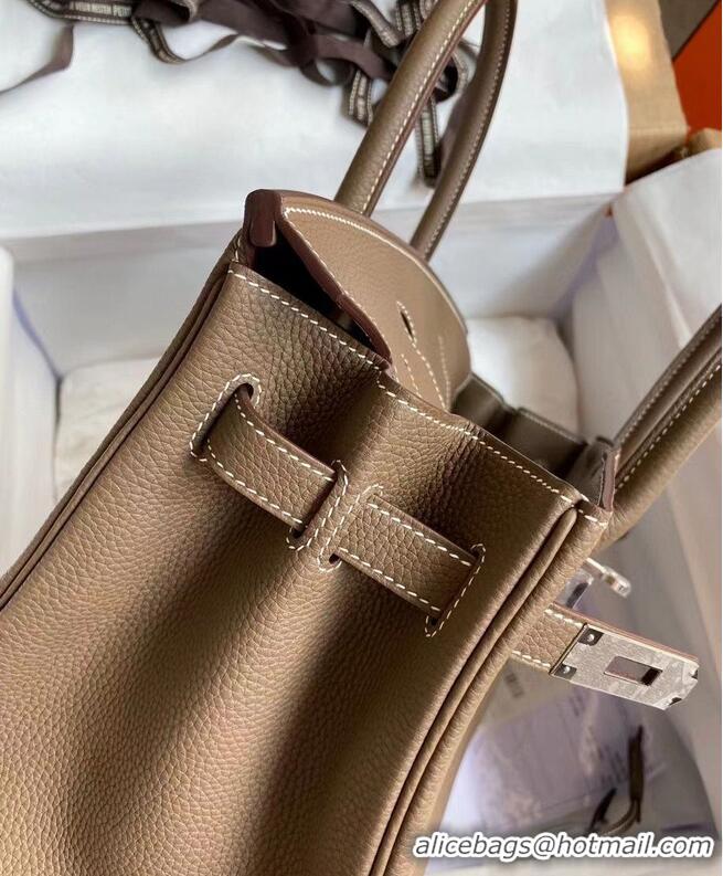 Famous Brand Hermes Birkin Bag Original Togo Leather 17825 Gray