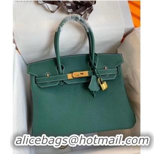 Top Quality Hermes Birkin Bag Original Togo Leather 17825 Green