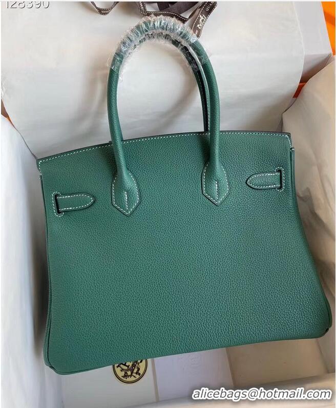 Top Quality Hermes Birkin Bag Original Togo Leather 17825 Green