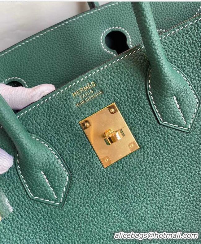 Top Quality Hermes Birkin Bag Original Togo Leather 17825 Green