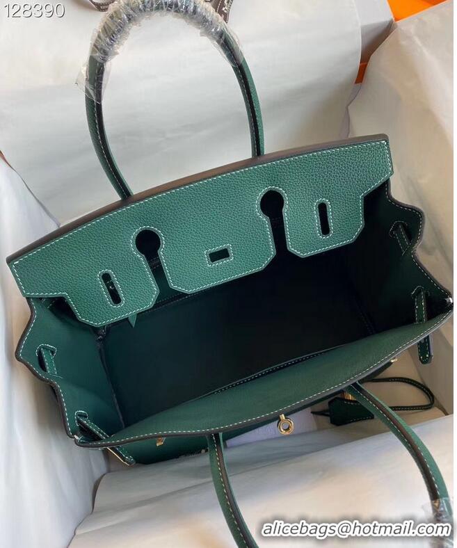 Top Quality Hermes Birkin Bag Original Togo Leather 17825 Green