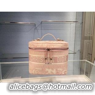 Buy Discount Dior Toile de Jouy Embroidery DIORTRAVEL VANITY CASE S5480V pink