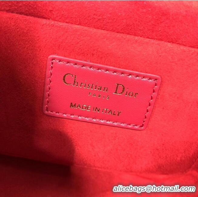 Best Product DIOR SMALL DIORTRAVEL VANITY CASE Cannage Lambskin S5488U Red