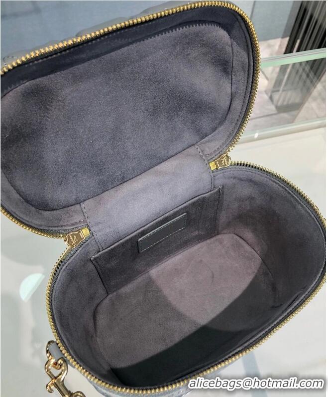 Popular Style DIOR SMALL DIORTRAVEL VANITY CASE Cannage Lambskin S5488U Gray