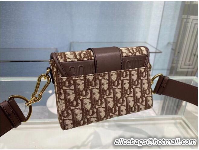 Big Enough 30 MONTAIGNE BOX BAG Brown Dior Oblique Jacquard M9204