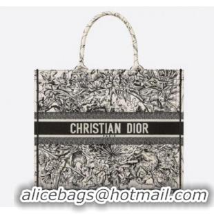 Super Quality DIOR BOOK TOTE Latte Multicolor Dior Zodiac Embroidery M1286Z