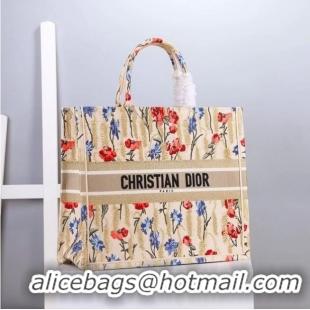 DIOR BOOK TOTE Latte Multicolor Dior Zodiac Embroidery M1286Z-1