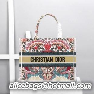 Buy Discount DIOR BOOK TOTE Latte Multicolor Dior Zodiac Embroidery M1287Z-1