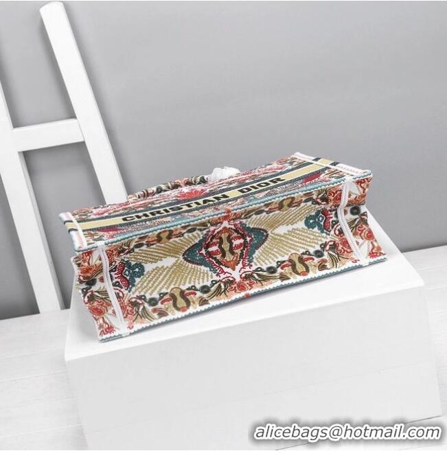 Buy Discount DIOR BOOK TOTE Latte Multicolor Dior Zodiac Embroidery M1287Z-1