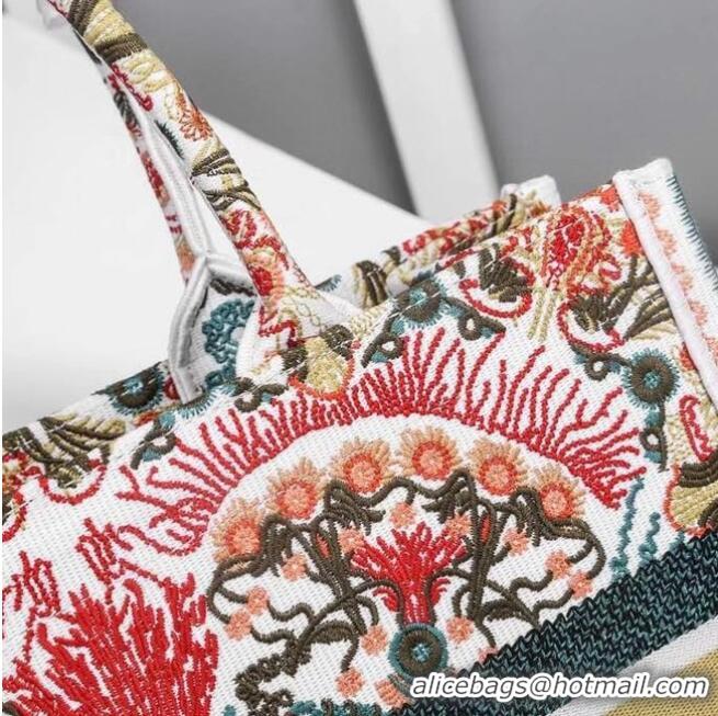 Buy Discount DIOR BOOK TOTE Latte Multicolor Dior Zodiac Embroidery M1287Z-1