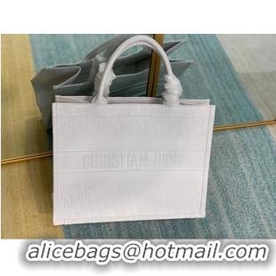 Most Popular SMALL DIOR BOOK TOTE BAG IN Calfskin M1296Z white