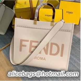 High Quality FENDI SUNSHINE MEDIUM beige leather shopper 8BH386A