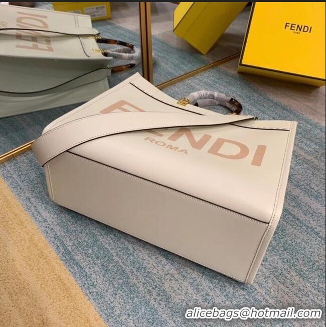 High Quality FENDI SUNSHINE MEDIUM beige leather shopper 8BH386A