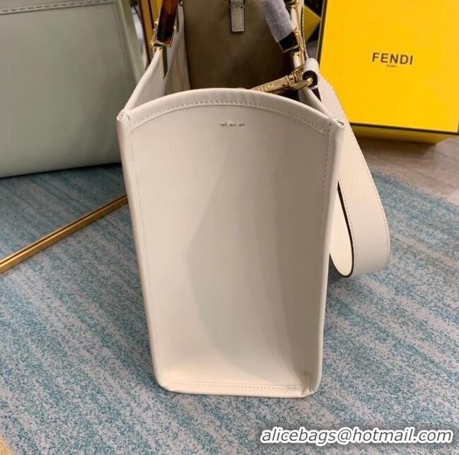 High Quality FENDI SUNSHINE MEDIUM beige leather shopper 8BH386A