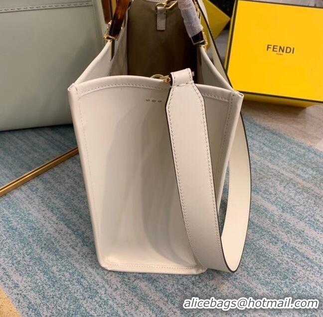 High Quality FENDI SUNSHINE MEDIUM beige leather shopper 8BH386A