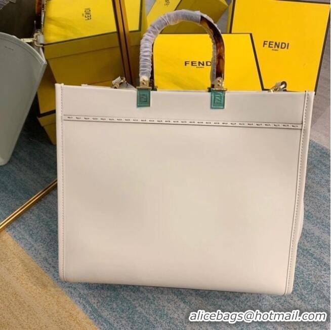 High Quality FENDI SUNSHINE MEDIUM beige leather shopper 8BH386A