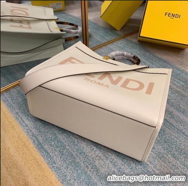 High Quality FENDI SUNSHINE MEDIUM beige leather shopper 8BH386A