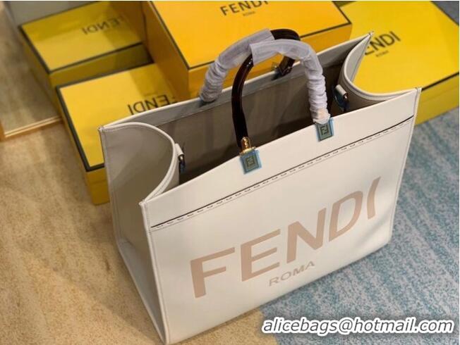 Grade Quality FENDI SUNSHINE large beige leather shopper 8BH387A