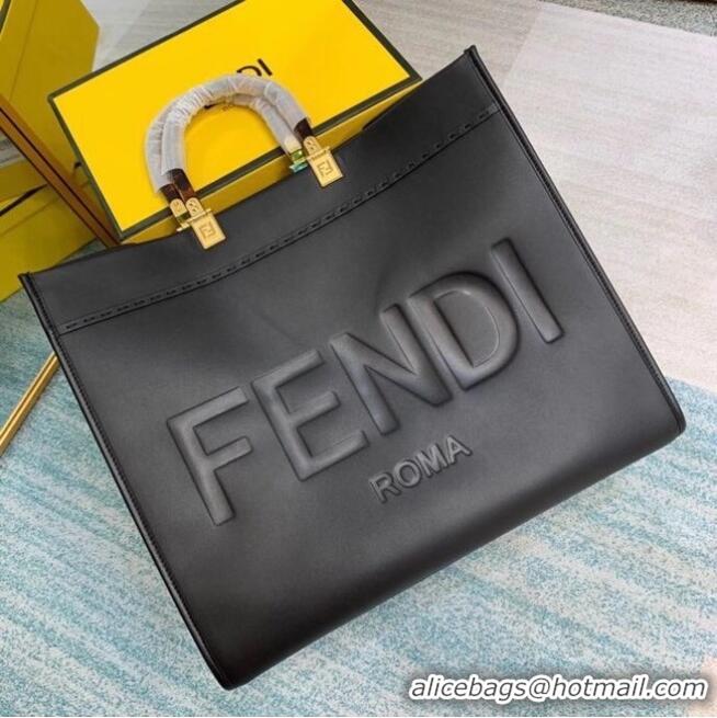 Best Design FENDI SUNSHINE large black leather shopper 8BH387A