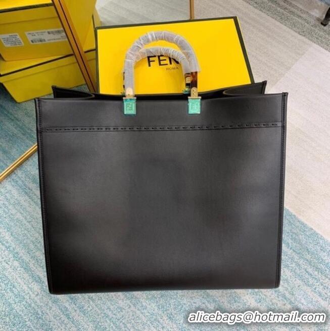 Best Design FENDI SUNSHINE large black leather shopper 8BH387A