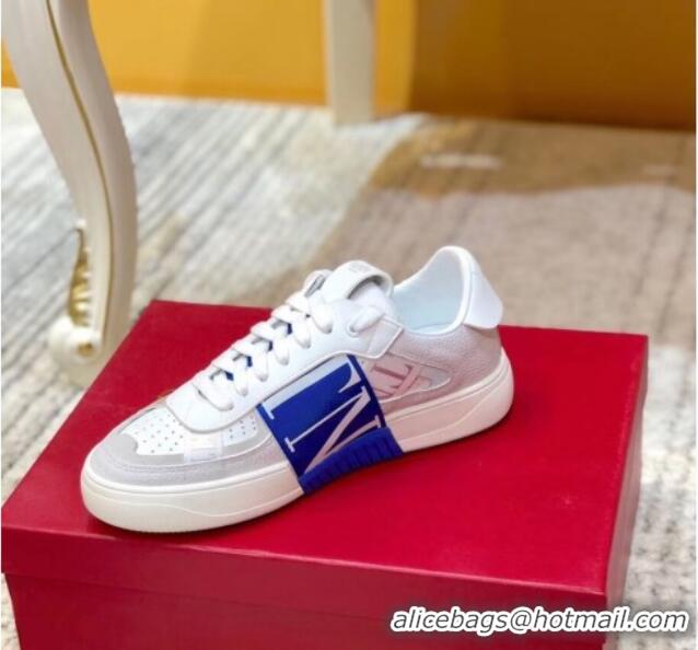 Perfect Valentino Calfskin VL7N Sneaker with Bands For Women and Men 032701 Blue