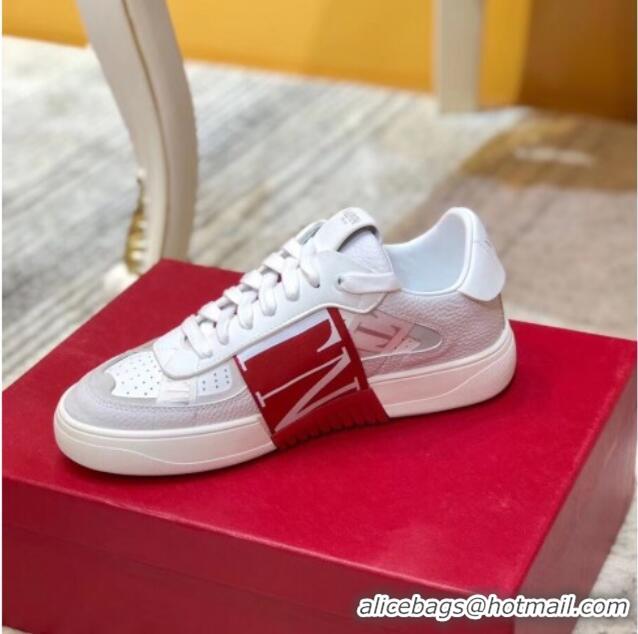 Perfect Valentino Calfskin VL7N Sneaker with Bands For Women and Men 032701 Red