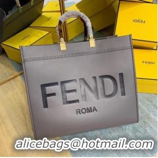 Reasonable Price FENDI SUNSHINE large gray leather shopper 8BH387A