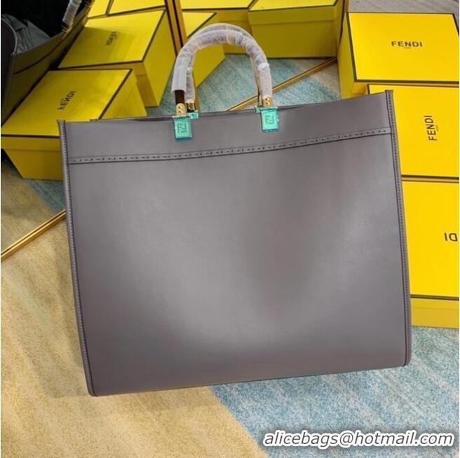 Reasonable Price FENDI SUNSHINE large gray leather shopper 8BH387A