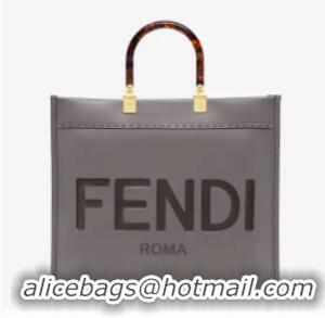 Reasonable Price FENDI SUNSHINE large gray leather shopper 8BH387A