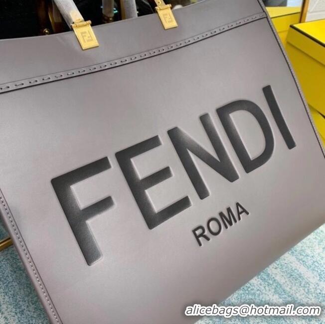 Reasonable Price FENDI SUNSHINE large gray leather shopper 8BH387A