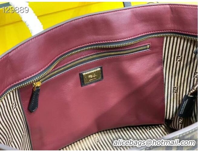 Top Grade FENDI Fabric Bag 69555 Burgundy