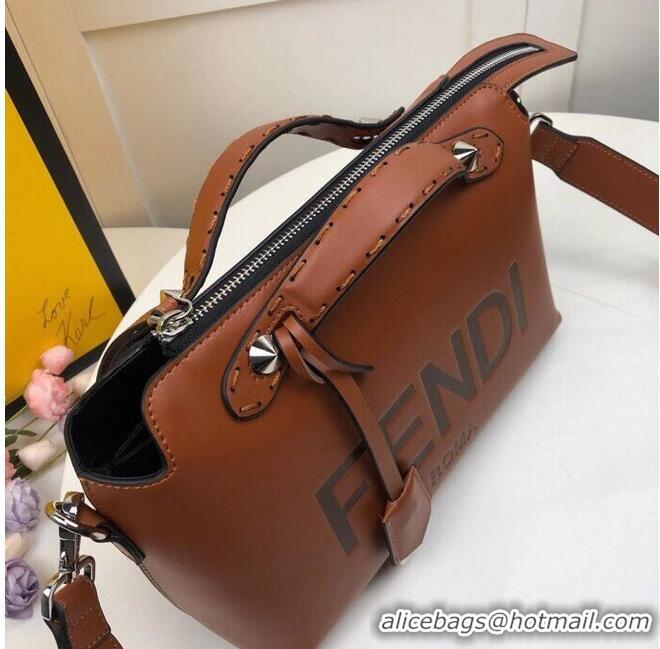 Buy Discount FENDI MEDIUM BY THE WAY leather Boston bag 8BL146A Brown