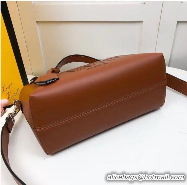 Buy Discount FENDI MEDIUM BY THE WAY leather Boston bag 8BL146A Brown