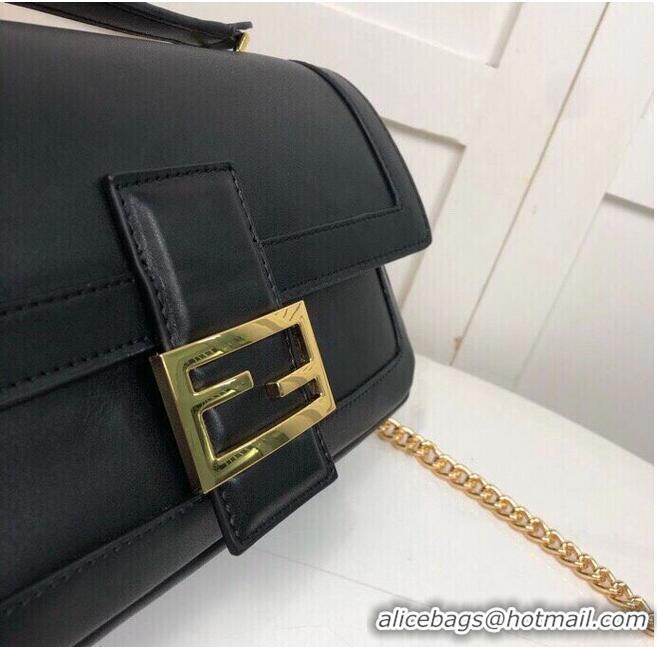 Top Design FENDI BAGUETTE CHAIN Black nappa leather bag 8BR783A