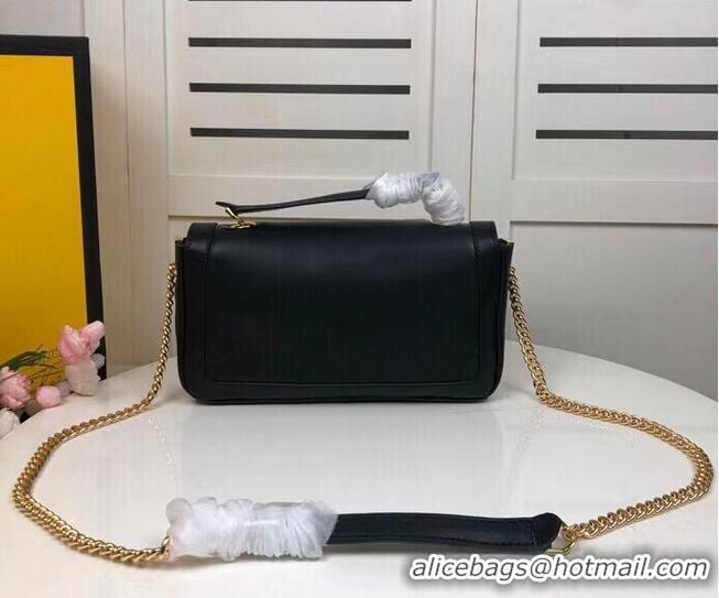 Top Design FENDI BAGUETTE CHAIN Black nappa leather bag 8BR783A