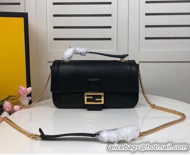 Top Design FENDI BAGUETTE CHAIN Black nappa leather bag 8BR783A