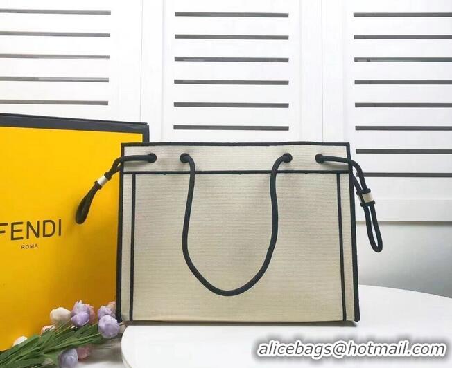 Buy Inexpensive FENDI canvas bag F6501 gray