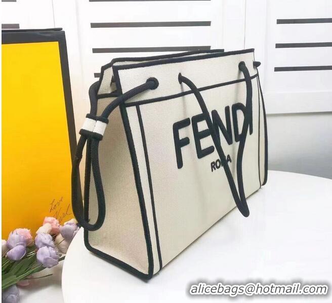 Buy Inexpensive FENDI canvas bag F6501 gray