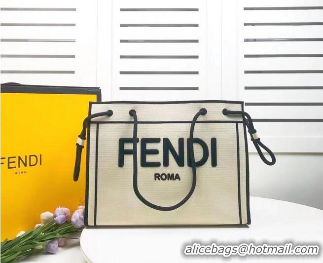 Buy Inexpensive FENDI canvas bag F6501 gray