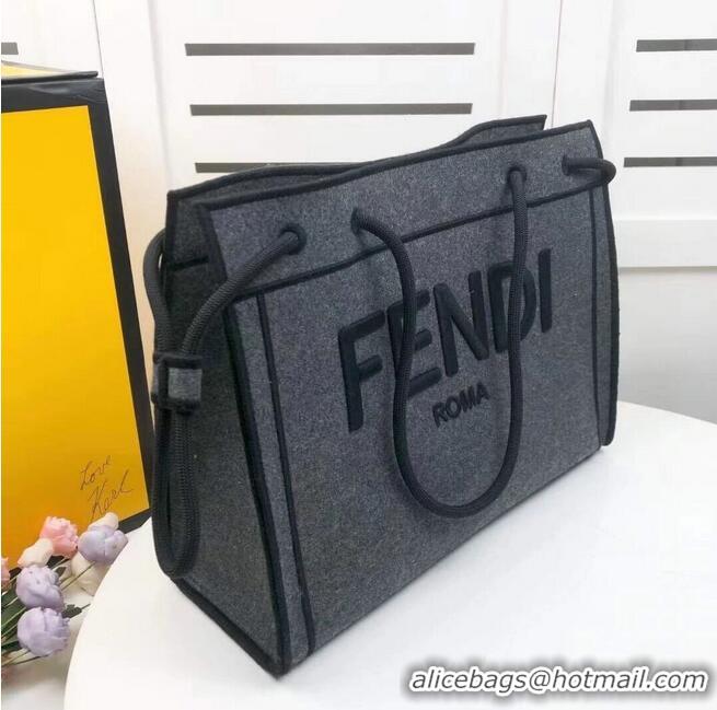 Well Crafted FENDI canvas bag F6501 dark gray