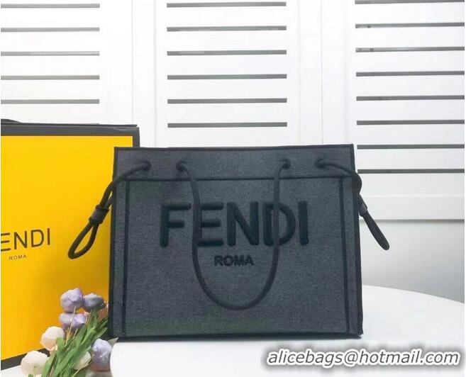 Well Crafted FENDI canvas bag F6501 dark gray