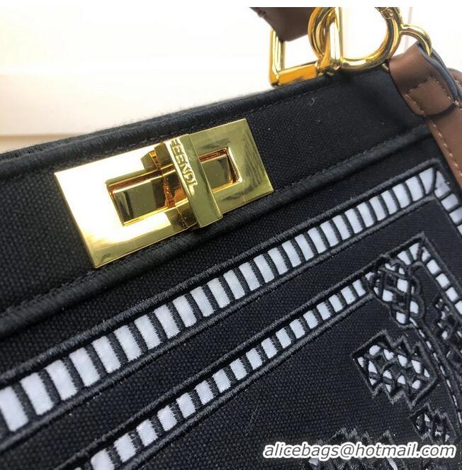 Spot Bulk FENDI PEEKABOO ICONIC with black embroidery decoration F6509