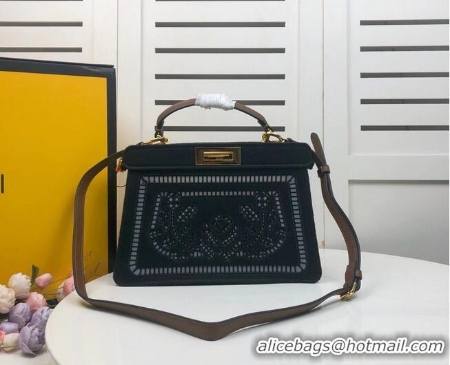 Spot Bulk FENDI PEEKABOO ICONIC with black embroidery decoration F6509