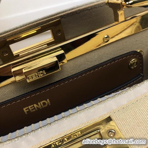 Trendy Design FENDI PEEKABOO ICONIC with apricot embroidery decoration F6509