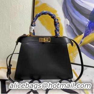 Pretty Style FENDI PEEKABOO ICONIC MEDIUM black leather bag F6946