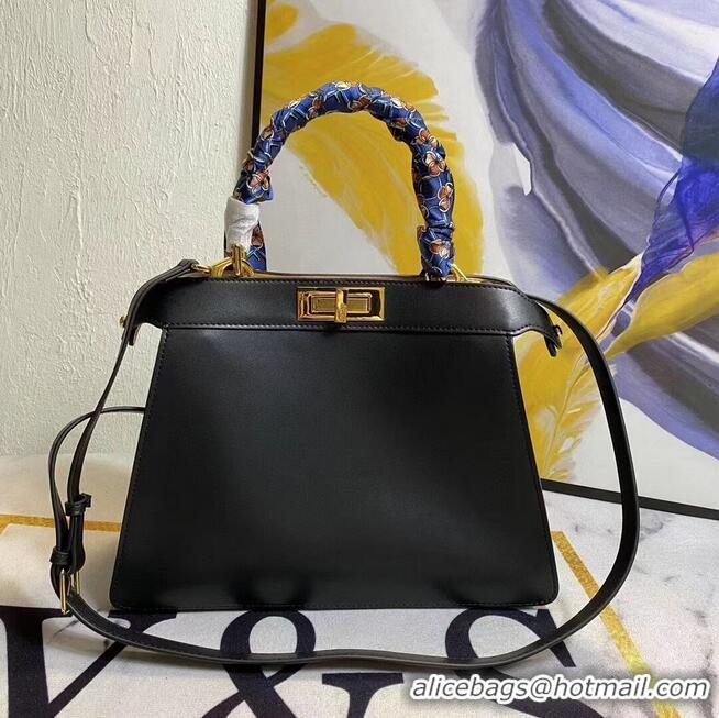 Pretty Style FENDI PEEKABOO ICONIC MEDIUM black leather bag F6946