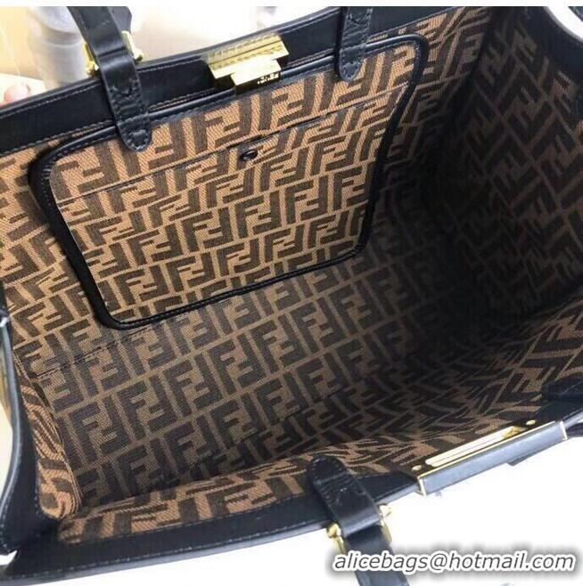 Market Sells FENDI PEEKABOO X-TOTE canvas bag 8BH374A brown&black