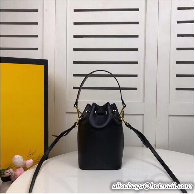 Inexpensive FENDI MON TRESOR black leather mini-bag 8BS010