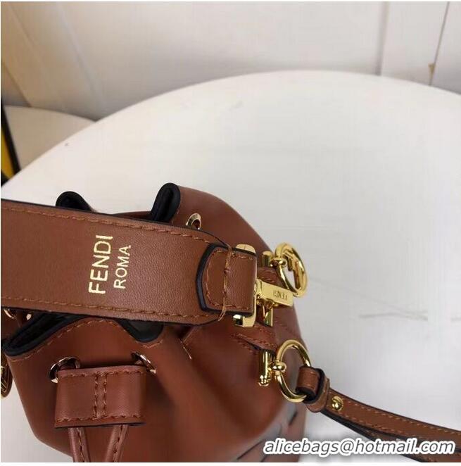 Best Price FENDI MON TRESOR Brown leather mini-bag 8BS010